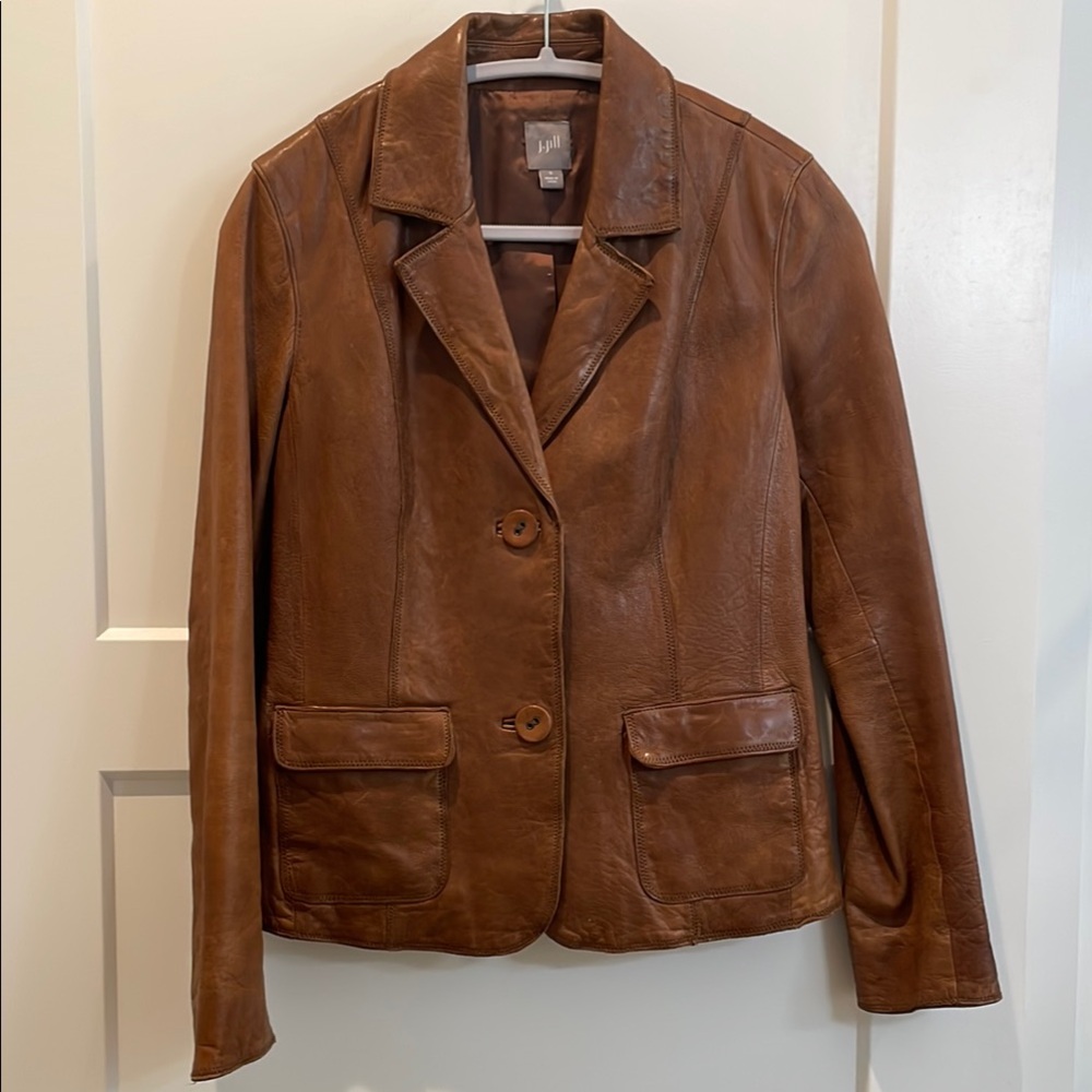 J.Jill Brown Leather Jacket